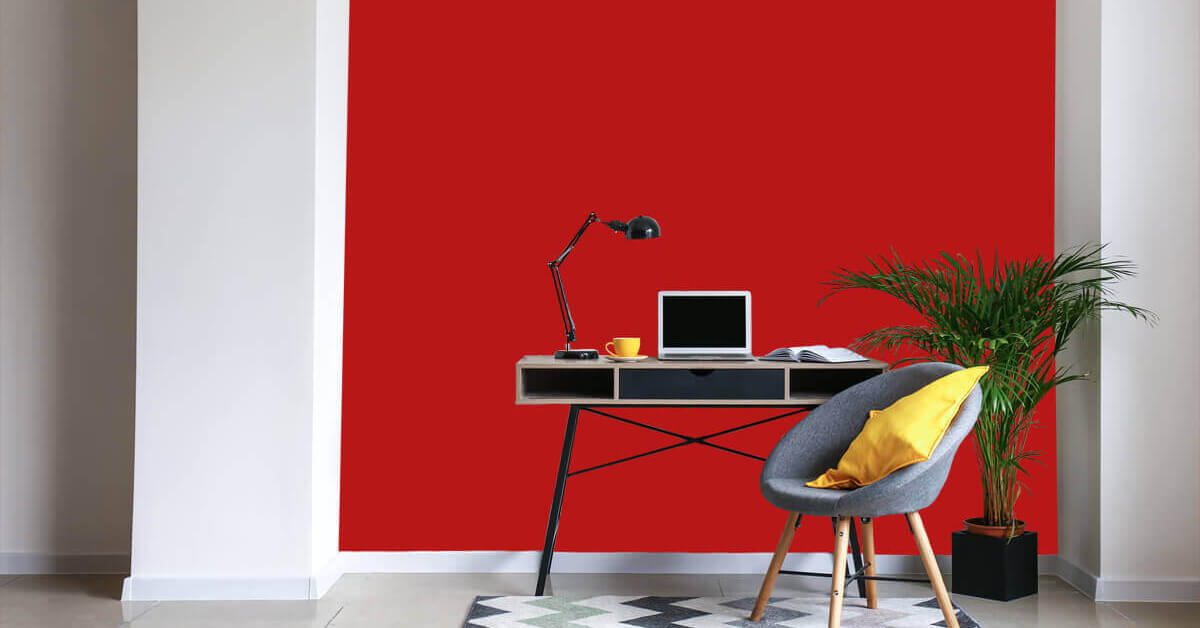 Photo wallpaper solid red