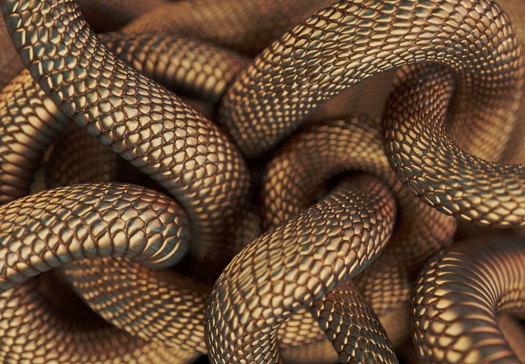 Brons gekleurde slangen