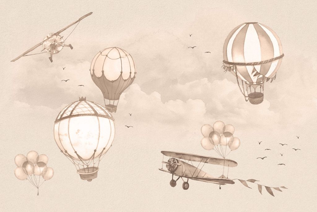 Luchtballonnen in taupe